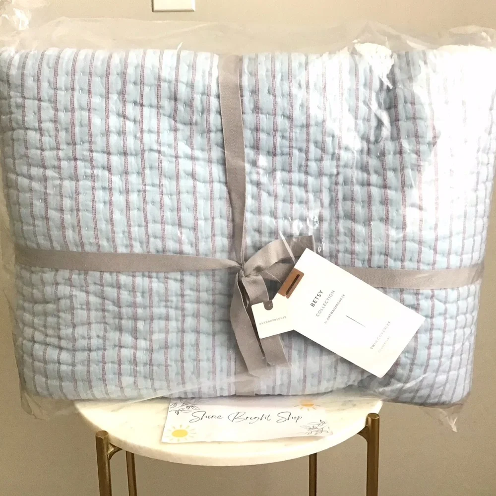 Anthropologie Quilt Coverlet Cotton Twin New With Tag